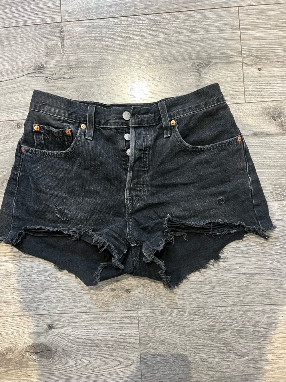 Levi’s 501 black Jean shorts